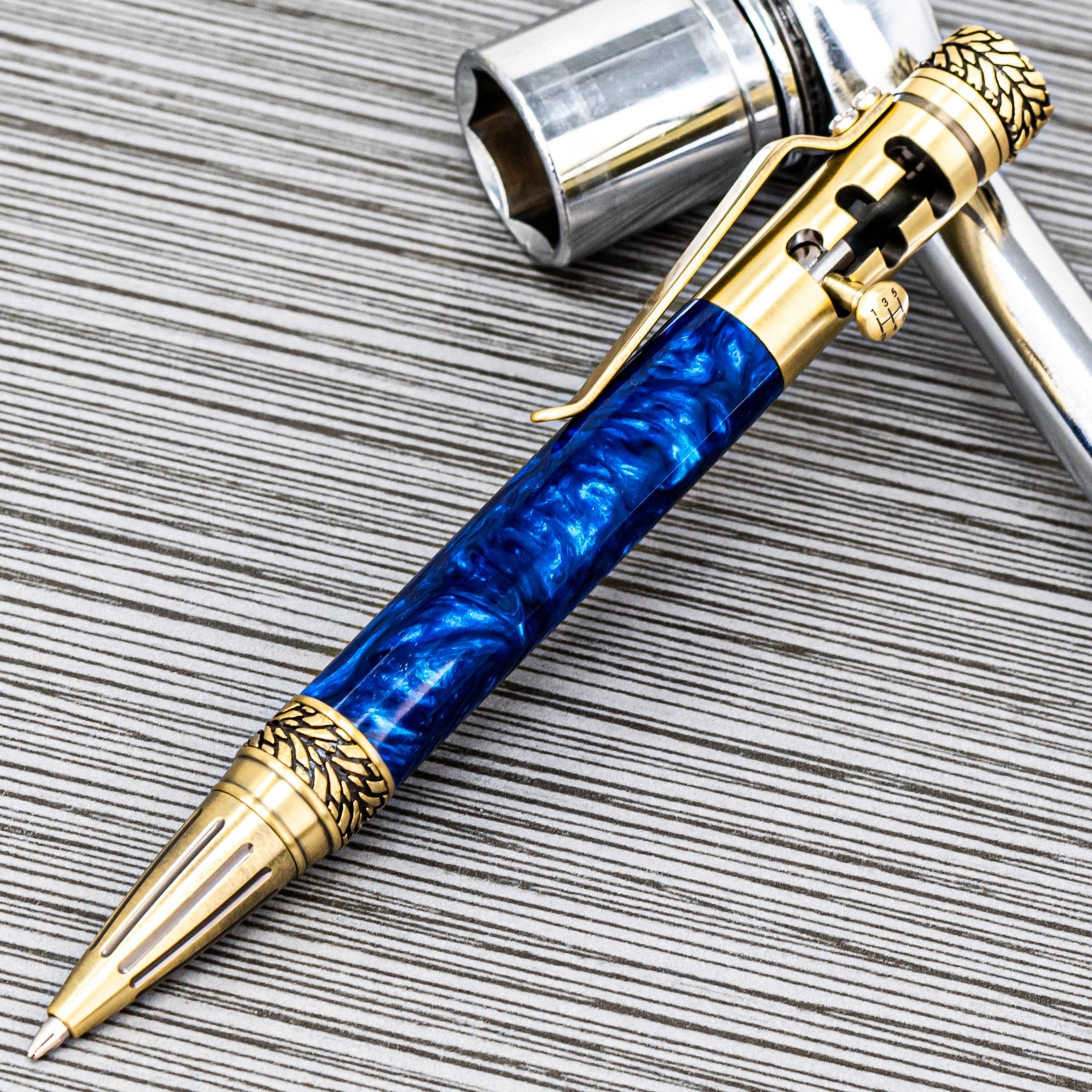 The Hemmingway  Handmade Wood and Brass Fountain Pen